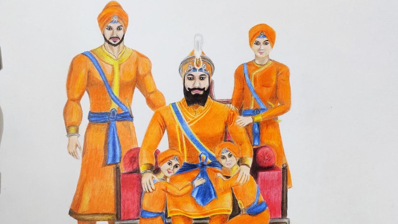 Sketch of Sahibzaada zorawar singh ji chaar shibzaade   YouTube